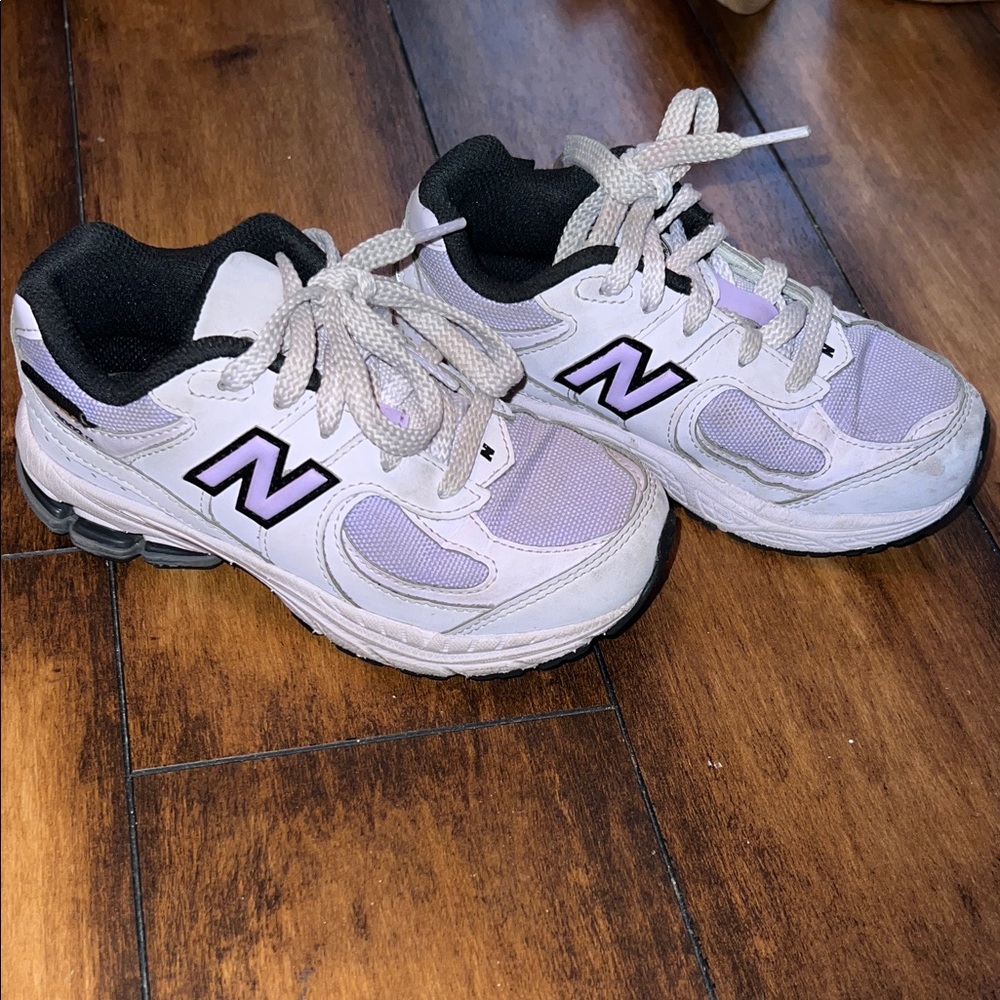 New Balance Kids' Lavender and White Sneakers